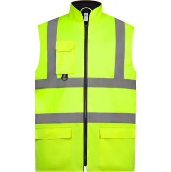 pracovní vesta Yoko Vesta HV005 Hi-Vis, polstrovaná, výstražná COT79V005zv802-hi vis yell M Žlutá fluorescent
