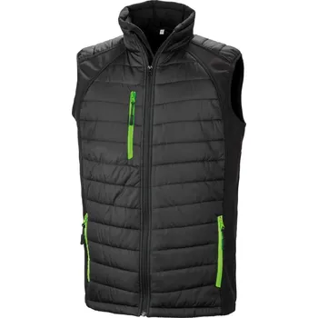 pracovní vesta Result Vesta Compass R 238X, hybridní COT30238Xa0413-black/lime 3XL Černá/lime zelená