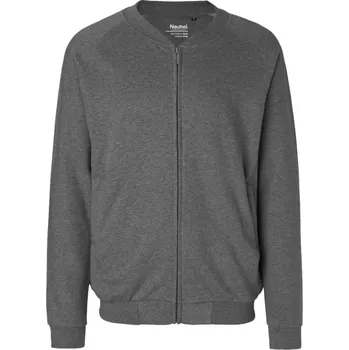 pracovní mikina Neutral Mikina O73501 bio na zip, unisex COT777301b6403-dark heathe L Melír šedá tmavá