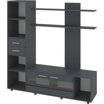 Obývací stěna Vomaks Obývací stěna MALTA Barva: Antracit