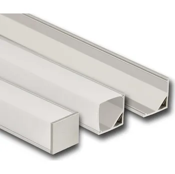 LED páska Rohový hliníkový profil RD, 16x16 mm, včetně mléčného difuzoru, 2 m