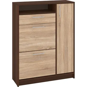 Botník Slevadoma Botník T-05 Barva: ořech - tmavý + dub sonoma