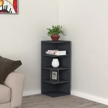 Knihovna Casarredo MEGARA rohová knihovna, antracit