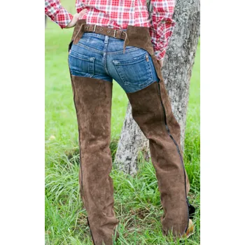 Jezdecké oblečení Chapsy HKM kožené Černá S