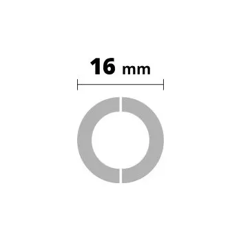 soklová lišta AP54 rozeta, PVC stříbrná, průměr: 16 mm, 2 ks