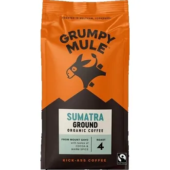 Káva Grumpy Mule BIO Sumatra SCA 84, mletá, Arabica, 200g