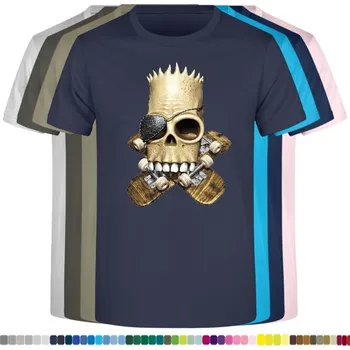 Dívčí tričko detske-levne-bavlnene-tricko-potisk-pirat-skate Barva: Navy - tmavě modrá, velikost: 152