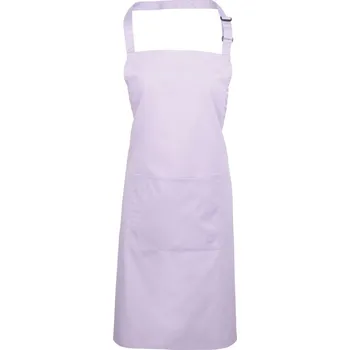Pracovní zástěra Premier Zástěra Colours PR 154 s laclem a kapsou na břiše COT39015456699-lilac UNI Fialová lila