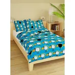 Bavlněné dětské povlečení Ovečky modré Velikost: 45 x 65; 140 x 90cm