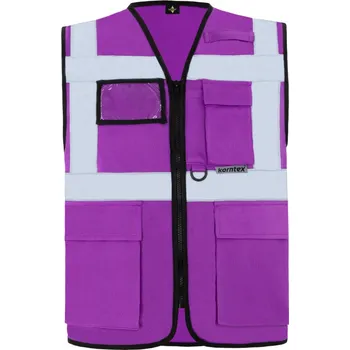 pracovní vesta Korntex Vesta KXMF – Berlin, multifunkční, reflexní COT76KXMF09201-violet S Fialová