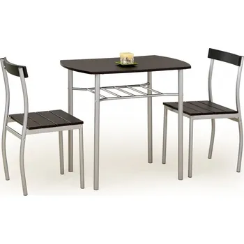 Jídelní set Jídelní set LANCE — 2+1, kov, MDF, chrom / wenge