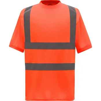 Pracovní oblečení Yoko Tričko HVJ410 Hi-Vis, krátký rukáv, výstražné COT79J410zv913-hi vis oran 3XL Oranžová fluorescent