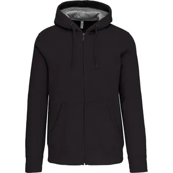 Pracovní oblečení Kariban Mikina Kariban K444 s kapucí na zip COT20K44467014-dark grey Šedá tmavá 4XL