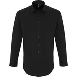 Premier Košile PR244, elastická, popelínová, dlouhý rukáv COT39024400213-black 3XL Černá