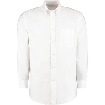 Pánská košile Kustom Kit Košile Oxford KK 35, dlouhý rukáv COT43351X001jp-white Bílá 21