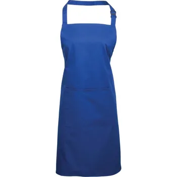 Kuchyňská zástěra Premier Zástěra Colours PR 154 s laclem a kapsou na břiše COT39015405099-royal Modrá královská UNI
