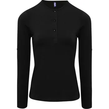 pracovní tričko Premier Tričko PR318 s rolovatelnými dlouhými rukávy, dámské COT39031800204-black XL Černá