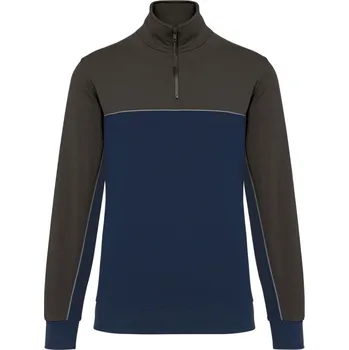 pracovní mikina Kariban Mikina WK404 s 1/4 zipem COT20W404q6215-navy/dark g 5XL Navy/šedá tmavá