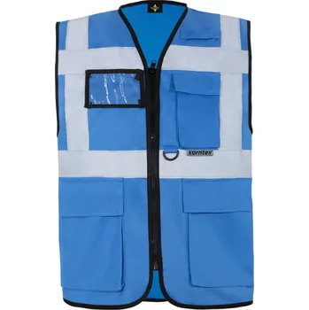 pracovní vesta Korntex Vesta KXMF – Berlin, multifunkční, reflexní COT76KXMF02314-blue Modrá 4XL