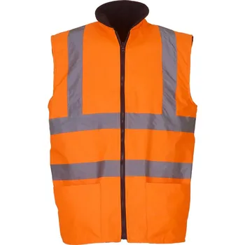 pracovní vesta Yoko Vesta HV008F Hi-Vis, oboustranná, fleecová, výstražná COT79008Fzv903-hi vis oran L Oranžová fluorescent