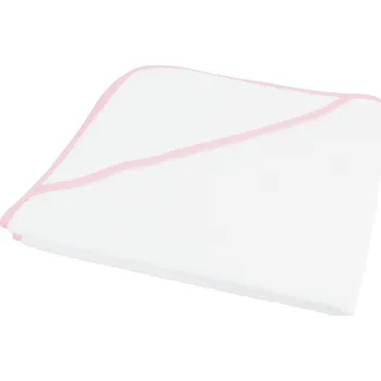 Kariban Osuška Kariban K124, 77x77cm, dětská COT20K12462299-white/pink UNI Bílá/růžová