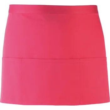 Pracovní zástěra Premier Zástěra Colours PR 155 do pasu s kapsou, krátká COT390155c1899-hot pink Růžová UNI