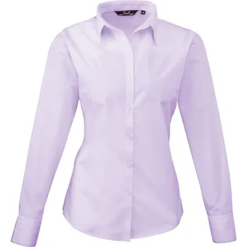Pánská košile Premier Košile PR 300, popelínová, dlouhý rukáv, dámská COT3903005662g-lilac 2XL Fialová lila