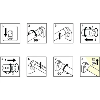 LED trubice Skleněná LED trubice T8 9W, 4000K, CRI80, Φ use 360° 1125lm 125lm/W, 600mm
