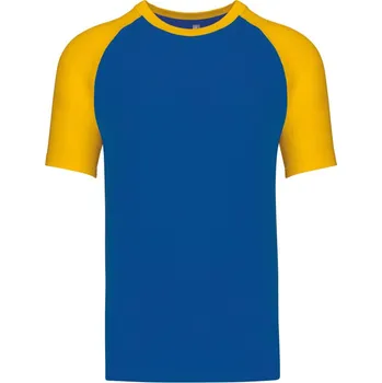 pracovní tričko Kariban Tričko K330 baseballové, krátký rukáv COT20K33045105-royal blue/ 2XL Modrá/žlutá