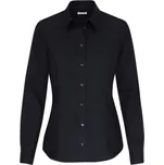 Seidensticker Košile Blouse Regular LSL, popelínová, dlouhý rukáv, dámská COT780604002xm-black Černá 44