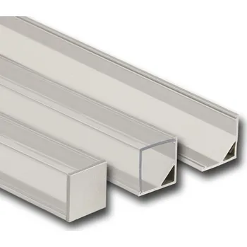 LED páska Rohový hliníkový profil RD, 16x16 mm, včetně čirého difuzoru, 2 m