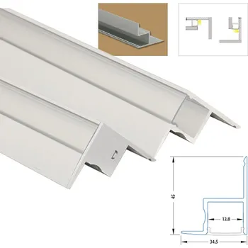 LED páska Podhledový hliníkový profil AK pro sádrokarton, 35x45mm, vč. čirého difuzoru, 2m
