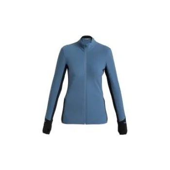 Icebreaker Wmns Descender LS Zip, Dawn/Black