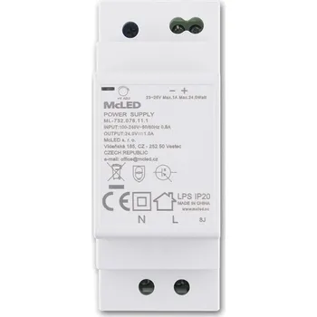 Napájecí zdroj pro osvětlení Napájecí zdroj 24W, DC24V/1A, IP20, na DIN lištu