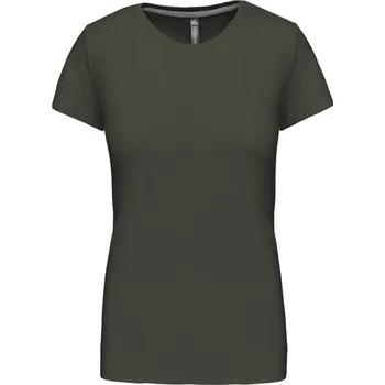 pracovní tričko Kariban Tričko K380, krátký rukáv, dámské COT20K38007205-dark khaki 2XL Khaki tmavá