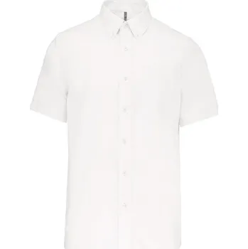 Pánská košile Kariban Košile K539, nežehlivá, krátký rukáv COT20K53900105-white 2XL Bílá