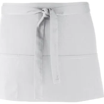 Pracovní zástěra Premier Zástěra Colours PR 155 do pasu s kapsou, krátká COT39015564099-silver UNI Stříbrná