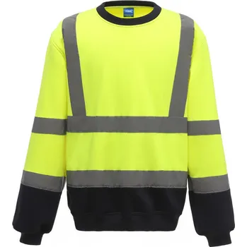 pracovní mikina Yoko Mikina HVJ 510 Hi-Vis, výstražná COT79J510zw701-hi vis yell S Žlutá fluorescent/navy