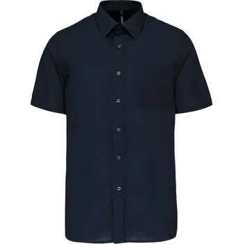 Pánské oblečení Kariban Košile Ace K551, popelínová, krátký rukáv COT20K55100316-navy Navy 6XL