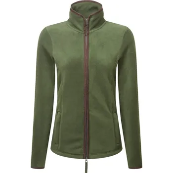 pracovní mikina Premier Mikina Artisan PR 824 na zip, fleecová, dámská COT390824zb713-moss green/ 3XL Zelená mechová/hnědá