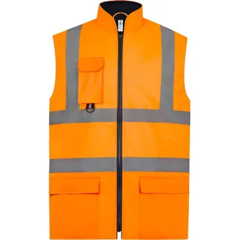 pracovní vesta Yoko Vesta HV005 Hi-Vis, polstrovaná, výstražná COT79V005zv902-hi vis oran M Oranžová fluorescent