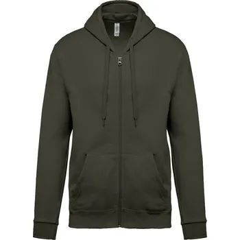 pracovní mikina Kariban Mikina Kariban K479 s kapucí na zip COT20K47907214-dark khaki 4XL Khaki tmavá