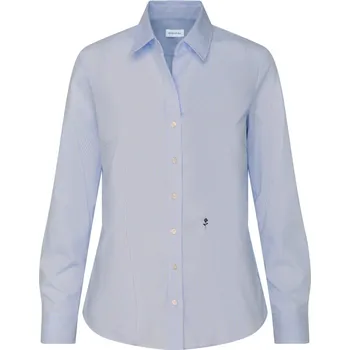 Pánská košile Seidensticker Košile Blouse Slim Office, popelínová, dlouhý rukáv, dámská COT780619z94xm-striped lig 44 Modrá světlá pruhovaná/bílá