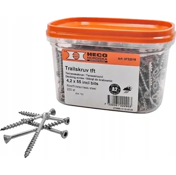 Vrut VRUTY TERASOVÉ A2 200 ks S KUŽELOVOU HLAVOU HECO