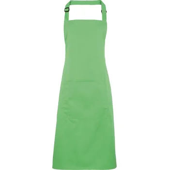 Pracovní zástěra Premier Zástěra Colours PR 154 s laclem a kapsou na břiše COT39015401699-apple UNI Zelené jablko