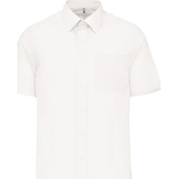 Pánská košile Kariban Košile Ace K551, popelínová, krátký rukáv COT20K55100102-white M Bílá
