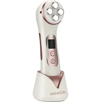 MiSMON Beauty Toning Device, radiofrekvenční EMS LED ošetření, pro zpevnění pleti, redukci jemných vrásek, proti stárnutí, 5 rež X0018NUO89