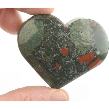 Přírodní kámen Dragon bloodstone srdce jaspis (dračí krev) 70g