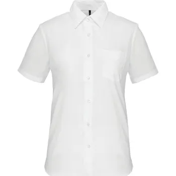 Pánská móda Kariban Košile Judith K548, popelínová, krátký rukáv, dámská COT20K54800103-white L Bílá