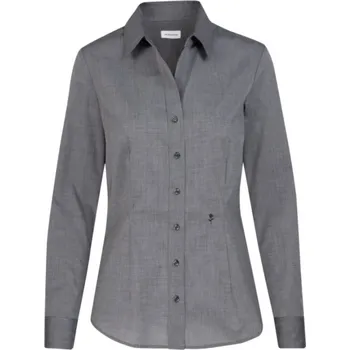 Pánská košile Seidensticker Košile Blouse Slim LSL, dlouhý rukáv, dámská COT780613020xq-anthracite 48 Antracitová